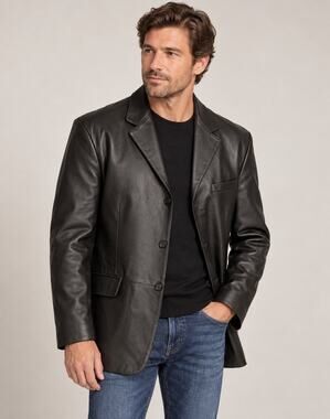 Stafford Mens Genuine Leather Cattleman Jacket Sz XL Chocolate Brown Western